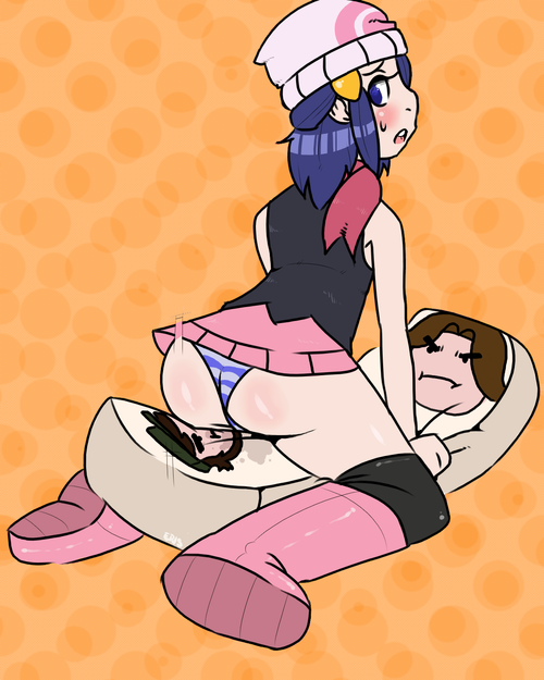 arin_hanson blush boots boyfriend_pillow caught female game_grumps hat human jon_jafari looking_at_viewer male may nintendo panties pillow pok&eacute;mon skimpy skirt tagme underwear video_games wet