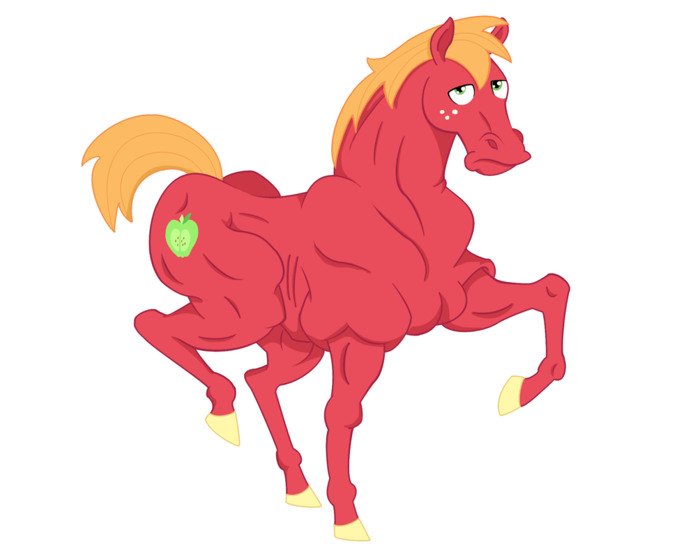 cutie_mark equine feral freckles friendship_is_magic fur green_eyes hair horse looking_at_viewer male mammal muscles my_little_pony nannurs orange_hair pose red_fur