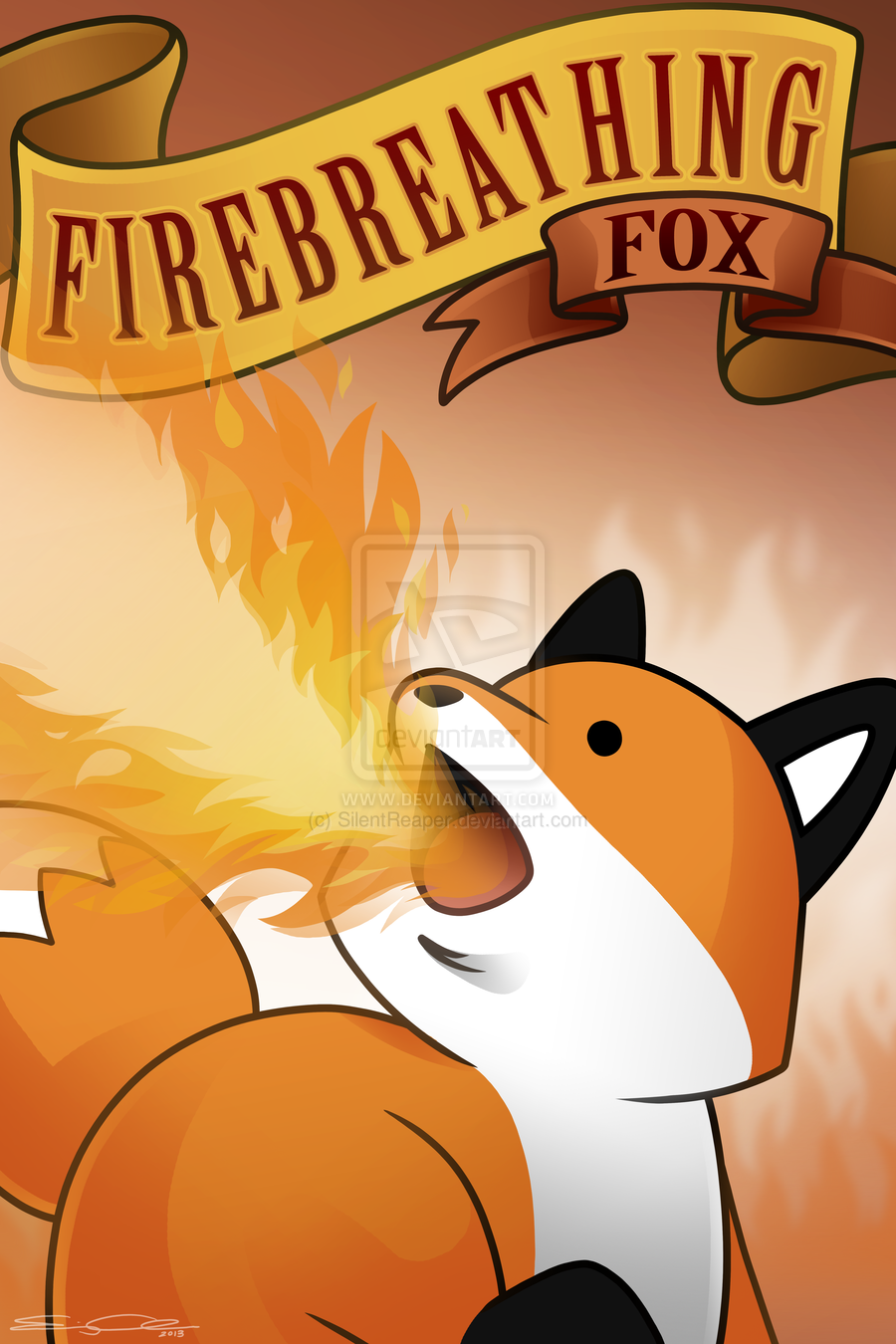 2013 advertisement amazing annoying_watermark canine cute emily_chan english_text fire fire_breathing flames fox male mammal stupidfox text watermark