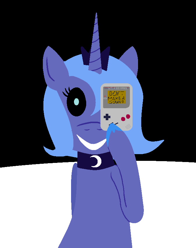 equine female feral friedship_is_magic friendship_is_magic gameboy grimdark horn horse loona loonadventure lupinator mammal my_little_pony pony princess_luna_(mlp) smile solo winged_unicorn wings