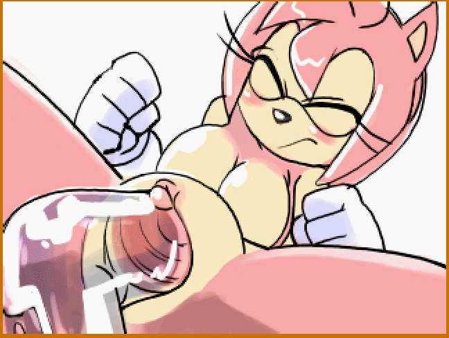 1girl aku_tojyo amy_rose animated animated_gif blush bouncing_breasts breasts cervix clenched_hand clitoris deep_penetration eyelashes furry gloves insertion large_insertion looking_down lying moaning nipples nude object_insertion on_back open_mouth pussy pussy_juice sega sex solo sonic_team sonic_the_hedgehog spread_legs stomach_bulge tentacle tojyo vaginal white_background