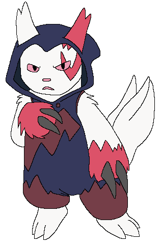 2013 aliasing alpha_channel ambiguous_gender anthro bluekyokitty claws clothed clothing digital_drawing_(artwork) digital_media_(artwork) flat_colors frown fully_clothed fur grey_claws hood low_res markings open_mouth pink_eyes pink_nose pupils red_markings sebdoggo semi-anthro simple_background sleeveless slit_pupils solo tail transparent_background white_body white_fur
