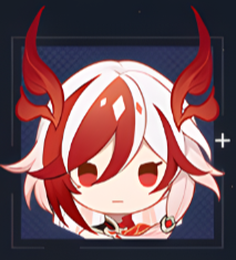 1girl bare_shoulders chibi chinese_clothes detached_sleeves eyeliner fu_hua fu_hua_(fenghuang_of_vicissitude) hair_between_eyes honkai_(series) honkai_impact_3rd long_hair low_twintails lowres makeup multicolored_hair official_art red_eyeliner red_eyes red_hair red_scales resized scales solo streaked_hair third-party_source twintails two-tone_hair upscaled very_long_hair white_hair