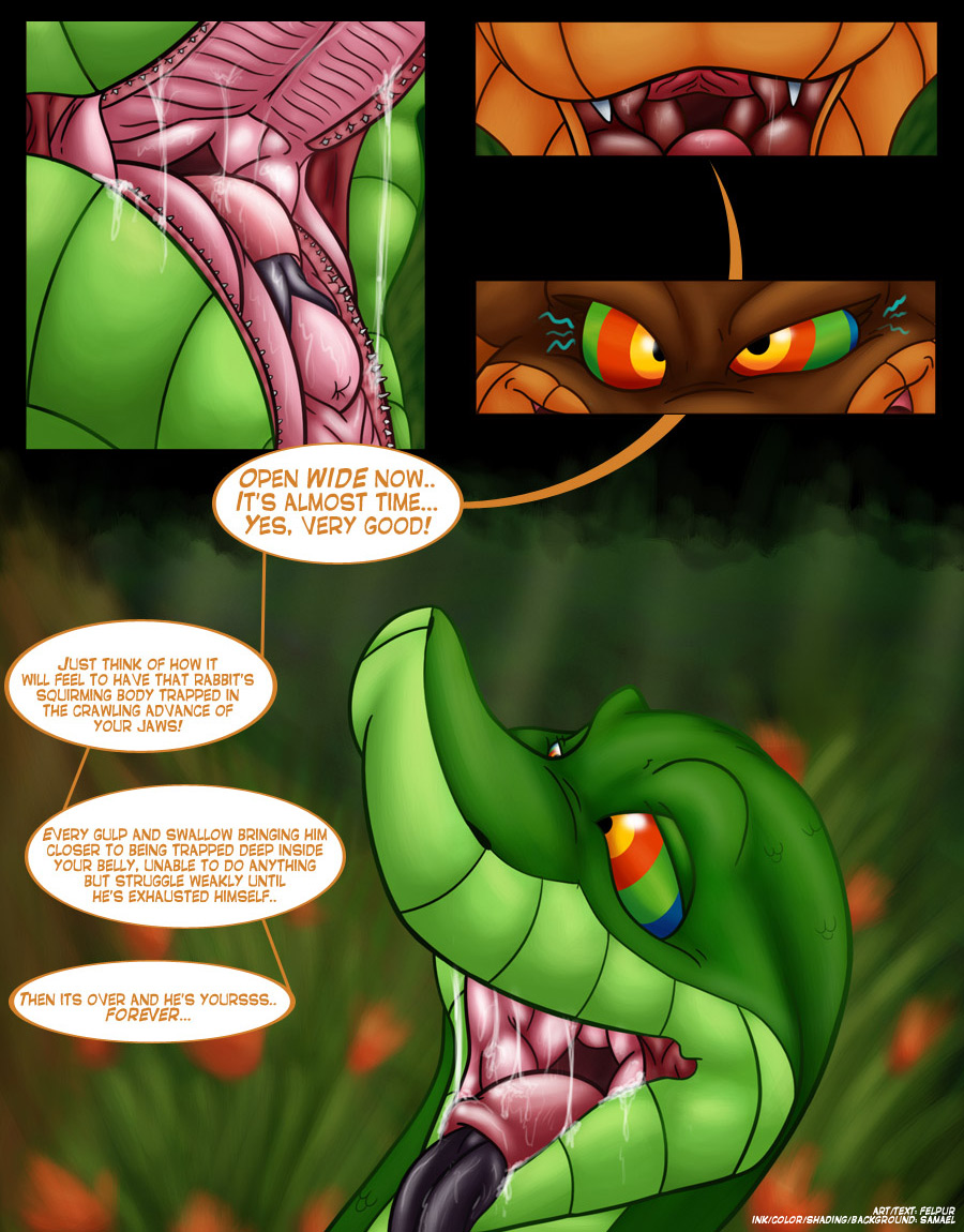 2010 bodily_fluids brown_body cobra comic dialogue digital_media_(artwork) duo english_text eyelashes fangs female feral forked_tongue green_body hypnosis jajuka looking_at_viewer male male/female mind_control mouth_shot open_mouth reptile saliva samael scales scalie snake snake_hood ssana_(tacokurt) tacokurt tail teeth text tongue