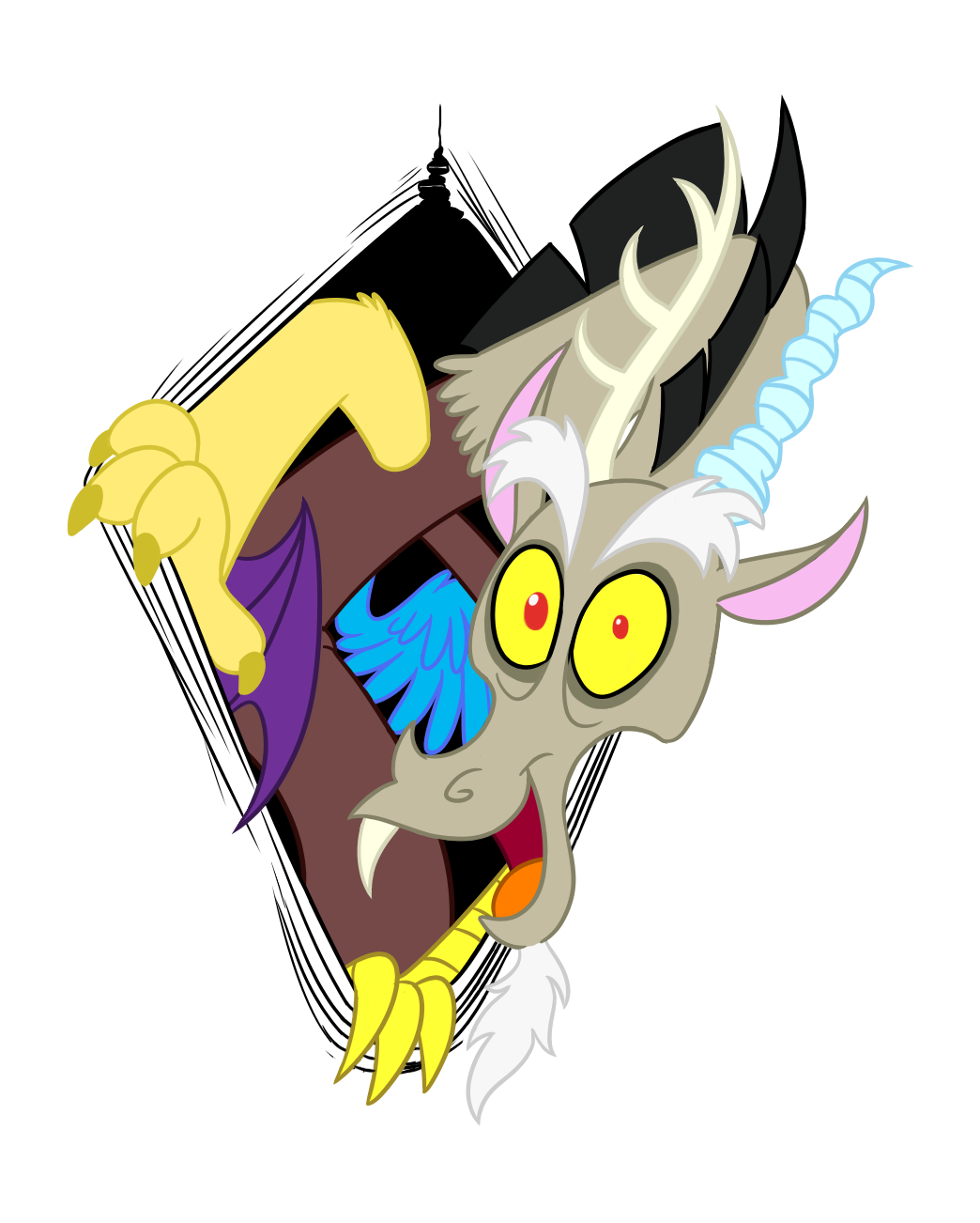 alpha_channel antlers black_hair discord_(mlp) draconequus friendship_is_magic hair horn male mickeymonster my_little_pony plain_background red_eyes solo transparent_background wings