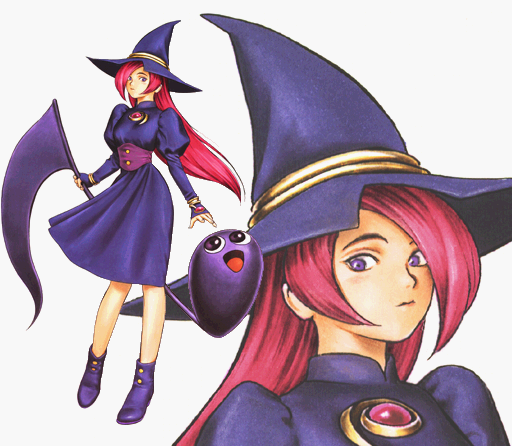 artist_request boots gouketsuji_ichizoku groove_on_fight hat jewelry musical_note official_art otogiri_remi purple_eyes red_hair witch witch_hat
