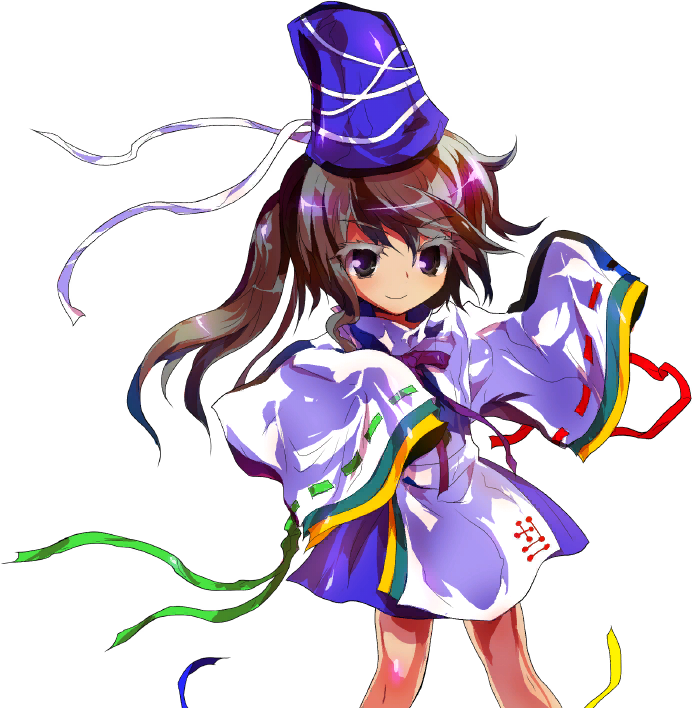 alphes dress grey_eyes grey_hair hat hopeless_masquerade long_hair long_sleeves mononobe_no_futo official_art ponytail sleeves_past_wrists smile solo tate_eboshi touhou transparent_background wide_sleeves