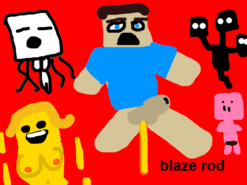 blaze ghast minecraft steve wither zombie_pigman