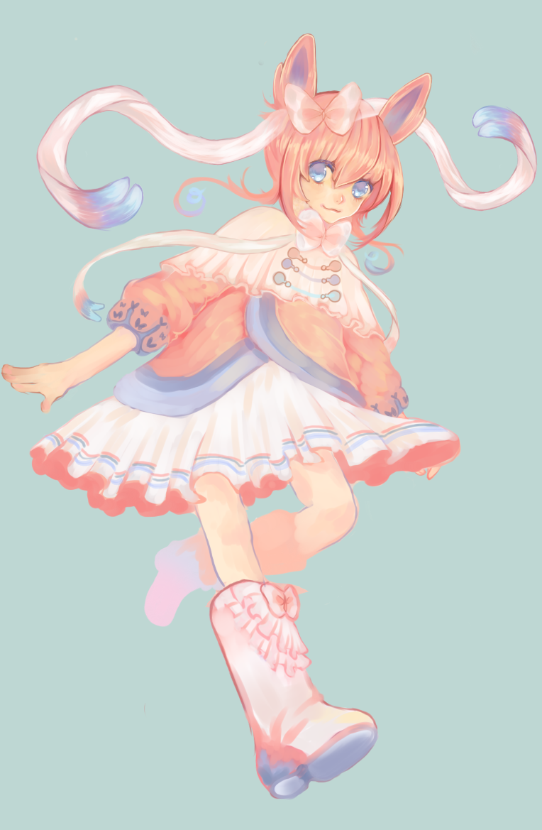 gijinka lolita lolita_fashion personification pink_hair pokemon pokemon_(game) pokemon_xy sylveon yune-d