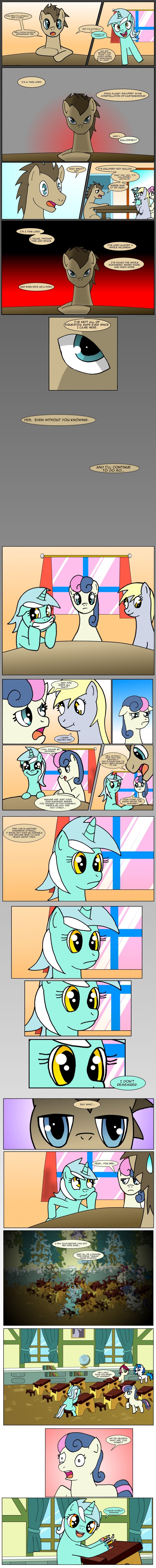 blonde_hair blue_eyes blush bonbon_(mlp) brown_fur brown_hair comic cutie_mark derpy_hooves_(mlp) dialog doctor_whooves_(mlp) edowaado english_text equine eyes female feral friendship_is_magic fur green_fur grey_fur group hair horn horse inside lyra_(mlp) lyra_heartstrings_(mlp) male mammal my_little_pony pegasus pony sitting smile standing table text two_tone_hair unicorn vinyl_scratch_(mlp) white_fur window wings yellow_eyes