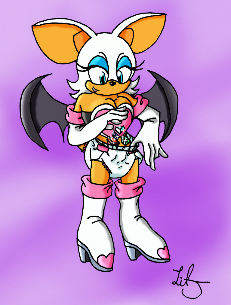 bat diamonds diaper female gem jewelry liljdude mammal rouge_the_bat sega sonic_(series)