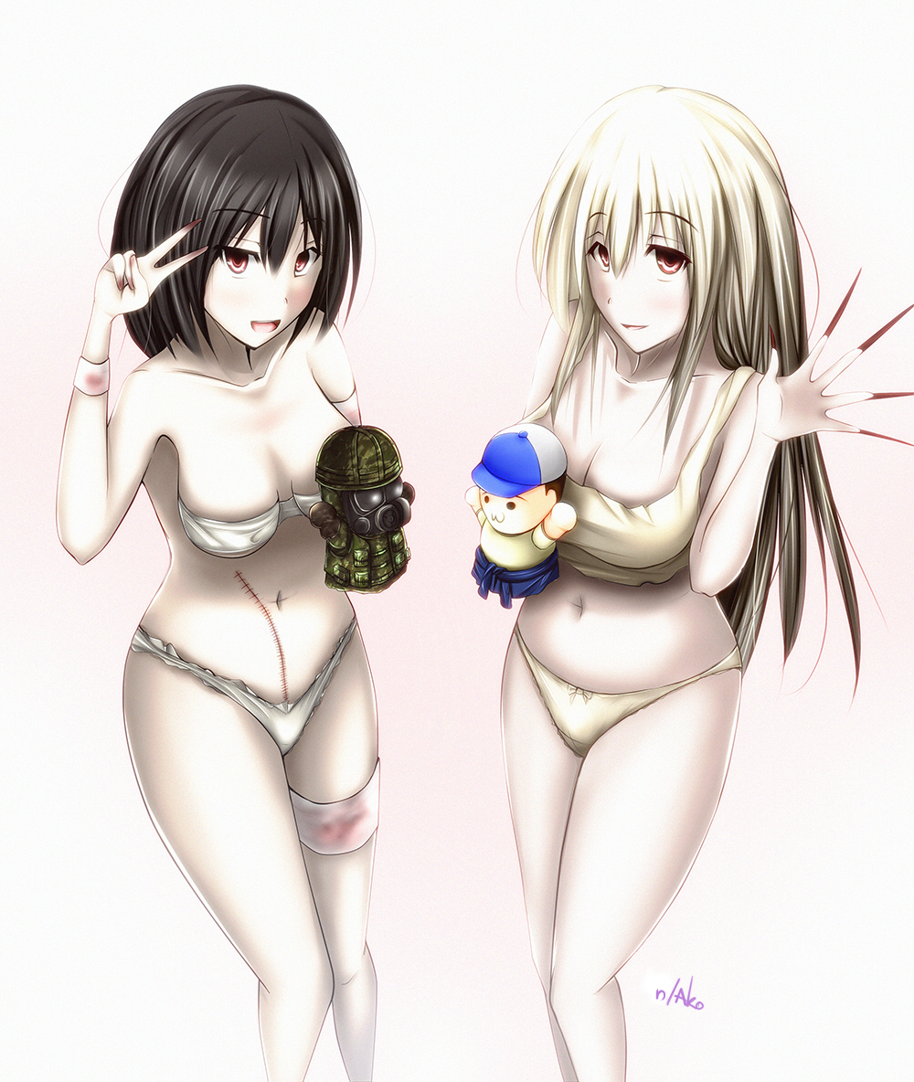 artist_request bandage bra corporal_lewis crossover doll ellis_(left4dead) killing_floor left_4_dead left_4_dead_2 panties red_eyes spitter_(left4dead) stalker_(killing_floor) underwear witch_(left4dead)