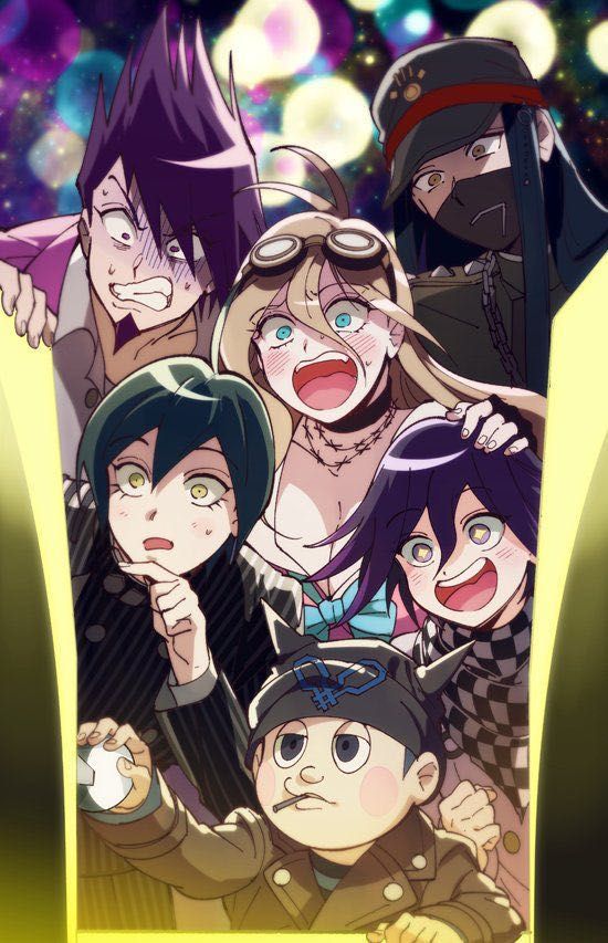+_+ 1girl 5boys ahoge animal_ear_headwear animal_ears antenna_hair arm_on_table bad_id bad_twitter_id beanie bishounen black_choker black_eyes black_gloves black_hair black_hat black_jacket black_mask black_pants black_scarf black_shirt black_sleeves blonde_hair blue_bow blue_bowtie blue_eyes blue_hair blush blush_stickers bow bowtie breasts brown-framed_eyewear bubble buttons cat_ears chain_necklace checkered_clothes checkered_scarf choker cleavage clenched_hand clenched_teeth collarbone collared_jacket collared_shirt cowboy_shot danganronpa_(series) danganronpa_v3:_killing_harmony double-breasted facial_hair fake_animal_ears fingerless_gloves fingernails frown gloves goatee goggles goggles_on_head green_hat green_shirt half-closed_eyes hand_on_another's_head hand_on_own_chin hat head_tilt hoshi_ryoma iruma_miu jacket jewelry k0nkichik large_breasts layered_sleeves leather leather_jacket lever light_blush long_hair long_sleeves looking_ahead mask momota_kaito mouth_mask multiple_boys necklace nervous_sweating oma_kokichi open_mouth pants parted_lips pink_jacket pink_shirt pinstripe_pants pinstripe_pattern pinstripe_shirt pulling purple_eyes purple_hair round_eyewear saihara_shuichi sailor_collar scarf shaded_face shinguji_korekiyo shirt short_hair slot_machine smile smoking sparkling_eyes spiked_hair striped_clothes striped_shirt sweat sweatdrop teeth two-tone_scarf upper_teeth_only vertical-striped_sleeves very_short_hair white_sailor_collar white_scarf white_shirt white_sleeves wide-eyed yellow_eyes