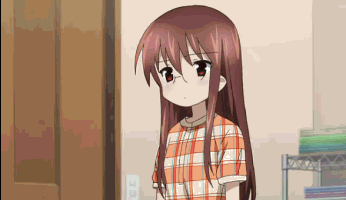1girl a_channel animated animated_gif brown_hair child female glasses long_hair lowres red_eyes screencap solo tennouji_nagisa twintails