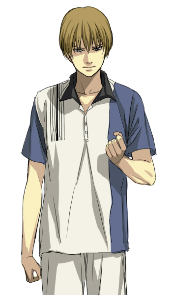 bad_id bad_pixiv_id brown_hair gym_uniform hiyoshi_wakashi male_focus sakatsuki solo tennis_no_ouji-sama