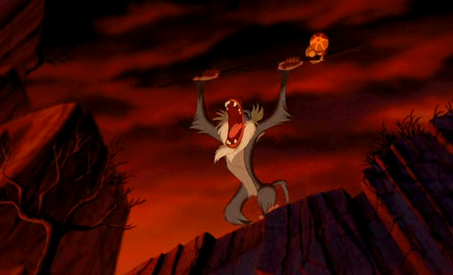 animated baboon cliff disney rafiki red_sky the_lion_king unknown_artist