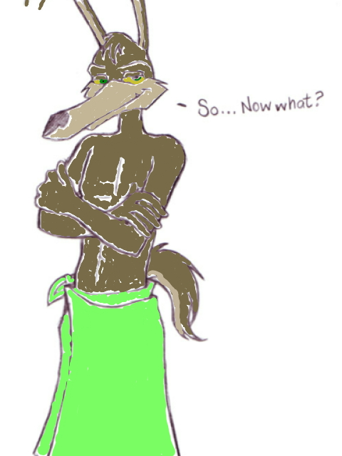 canine coyote looking_at_veiwer loonatics_unleashed male tech_e_coyote text towel
