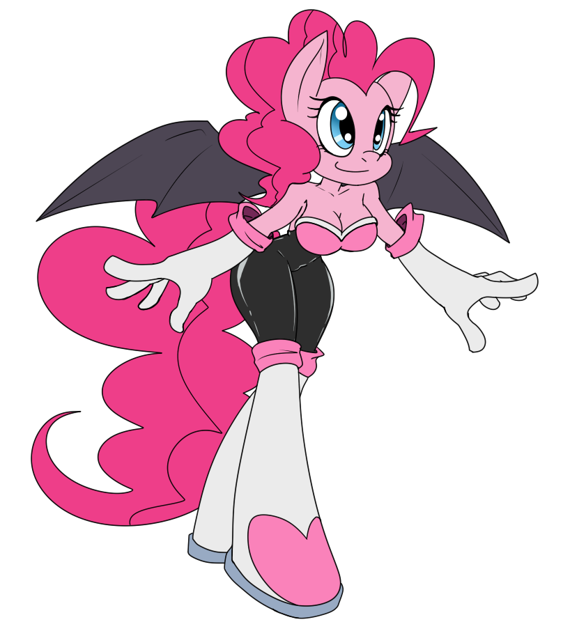 anthrofied bat breasts cosplay crossover equine female friendship_is_magic hair horse mammal my_little_pony pink_hair pinkie_pie_(mlp) pony reiduran rouge_the_bat sega solo sonic_(series) wings