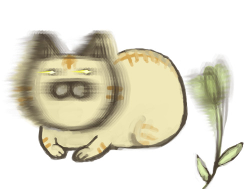 cat cat_teaser copyright_request glowing glowing_eyes lowres motion_blur no_humans noja