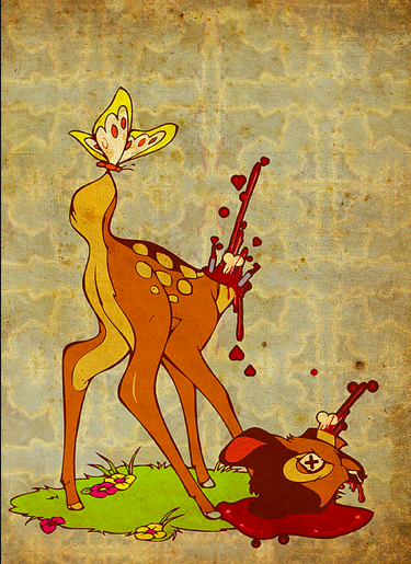 bambi blood brutal butterfly cervine dead deer disney equine gore insect mammal zebra