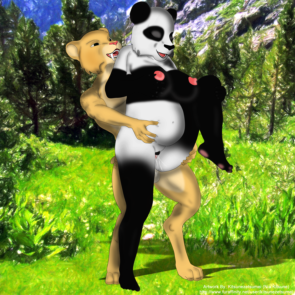 breeding cum feline kitsunezetsumei mammal nipples panda penis pregnant pussy sabertooth sex