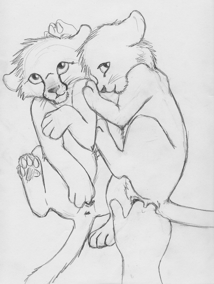 anal_fingering bestiality cub feline female feral fingering interspecies kinyama lion mammal pussy sex sketch young