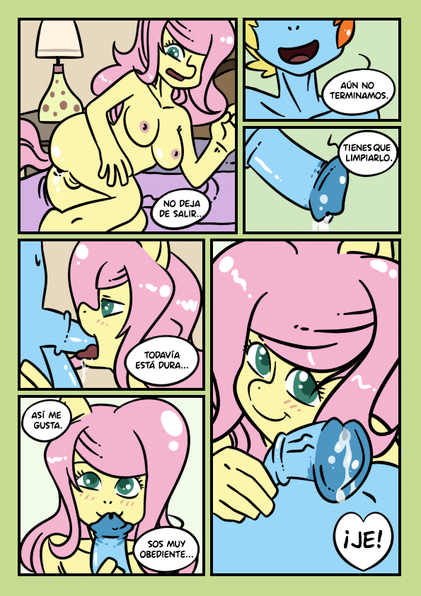 animal_genitalia anthro anthrofied blue_body blush breasts comic cum dialog dickgirl dickgirl_on_female equine ernisquernis female fluttershy_(mlp) friendship_is_magic green_eyes hair horsecock intersex mammal multi-colored_hair my_little_pony nude open_mouth oral oral_sex penis pink_hair pussy rainbow_dash_(mlp) rainbow_hair sex spanish text tongue vein yellow_body