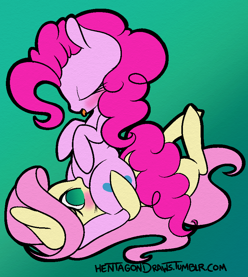 blush cunnilingus duo equine female feral fluttershy_(mlp) friendship_is_magic hentagon horse lesbian mammal my_little_pony oral oral_sex pegasus pinkie_pie_(mlp) pony sex vaginal wings