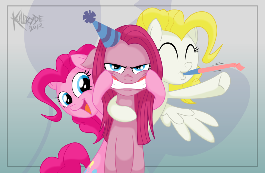 angry cute equine female friendship_is_magic horse mammal my_little_pony pegasus pinkamena_(mlp) pinkie_pie_(mlp) pony surprise_(mlp) wings