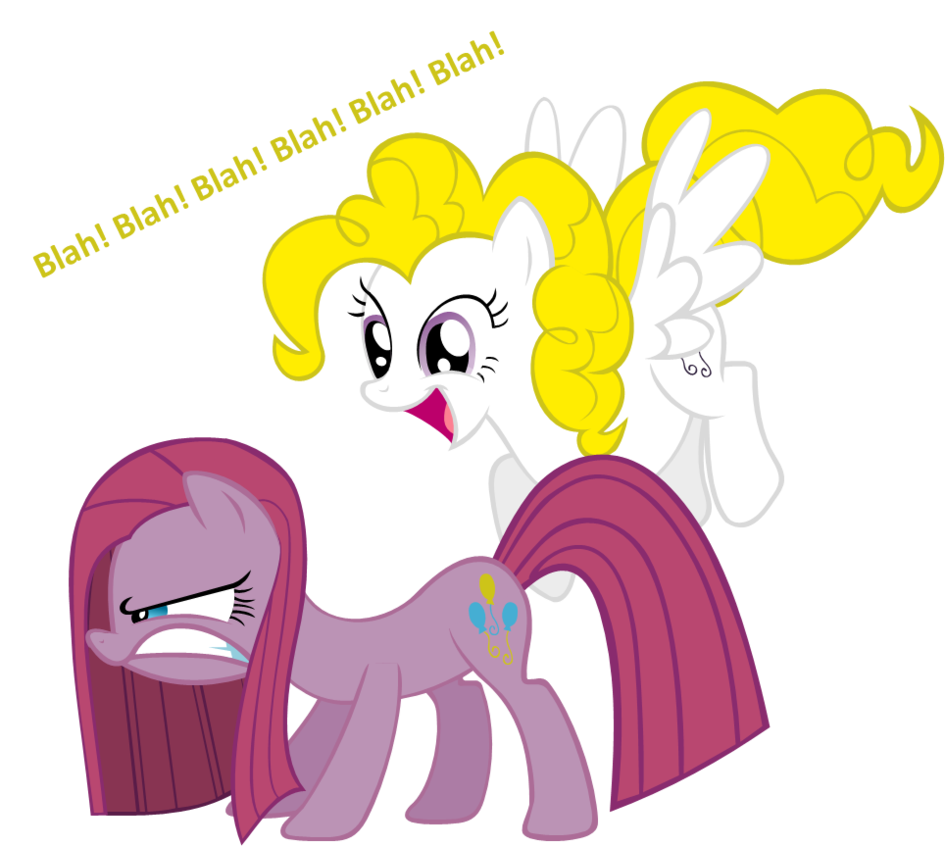 alpha_channel angry annoyed blonde_hair blue_eyes cute cutie_mark dialog duo english_text equine female feral flying friendship_is_magic grimace hair horse mammal my_little_pony pegasus pink_hair pinkamena_(mlp) pinkie_pie_(mlp) plain_background pony purple_eyes smile square_crossover surprise_(mlp) text transparent_background wings zacatron94