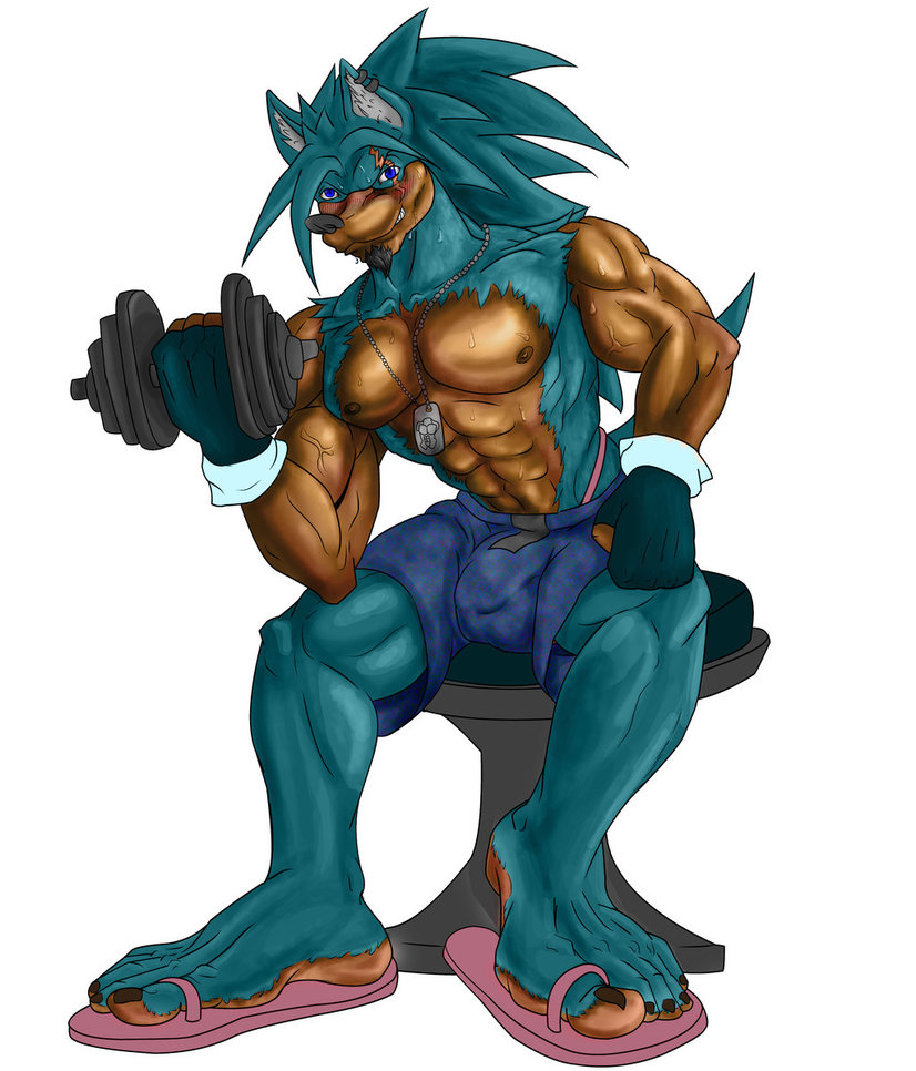 5_toes abs animal_genitalia anthro balls beard biceps big_balls big_feet big_muscles big_penis black_hair blue_eyes blue_fur blue_hair blush bodybuilder bodybuilding brown_nipples brown_skin bulge calves claws clothed clothing dark_skin dog_tags dumbbell facial_hair fangs fingerless_gloves fur gloves goatee gym hair hedgehog hindpaw human_feet humanoid_penis invalid_tag kyrie_burnheart looking_at_viewer male mammal muscles nipples original_character pawpads paws pecs penis pink_thong plain_background pose raised_tail sandals scar sega shorts smile soles solo sonic_(series) sonic_the_hedgehog spread_legs spreading string sweat swimsuit tanned teeth thighs thong toe-loop toe_claws toes toned topless torso underwear vein weightlifting weights