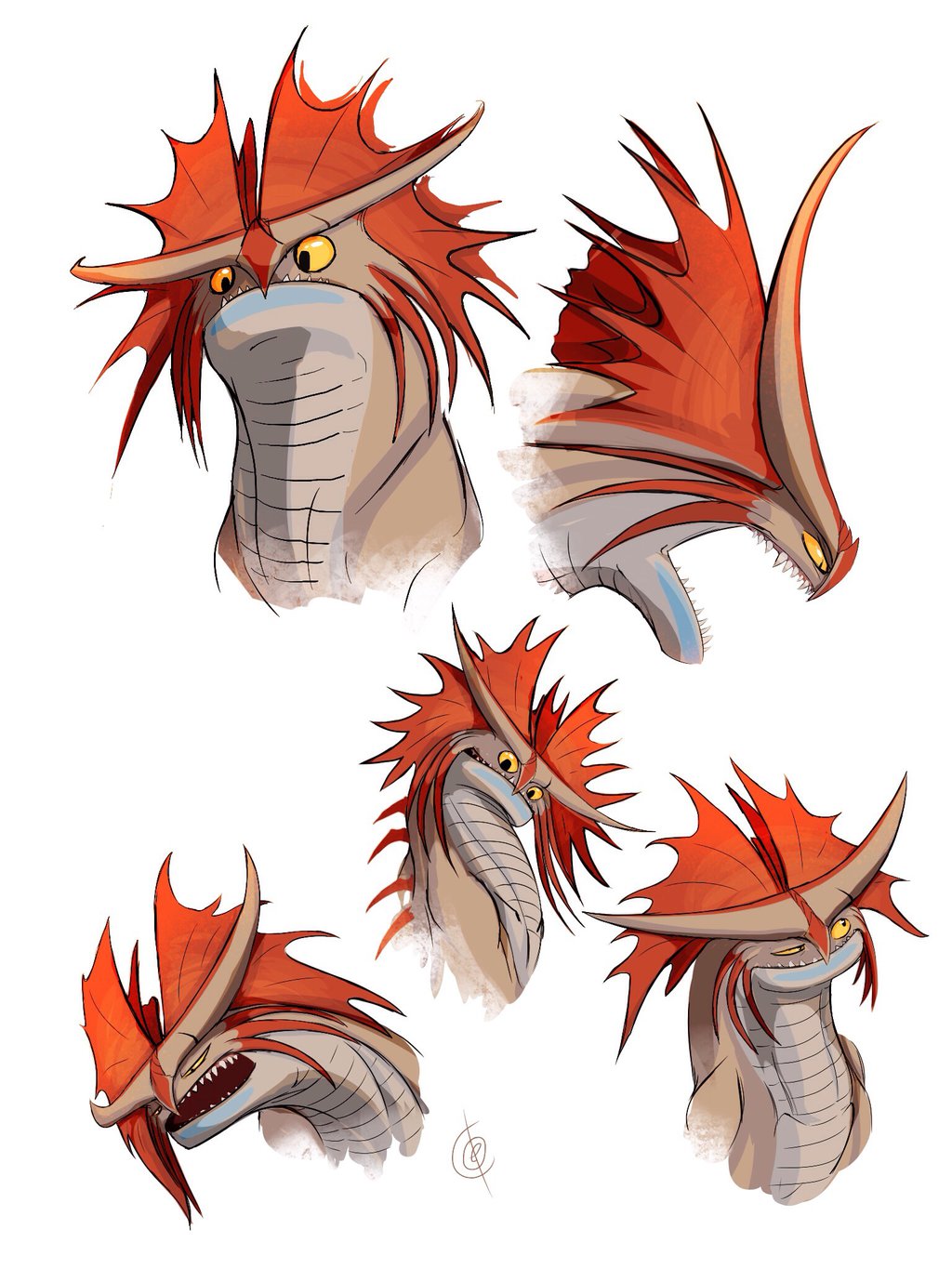 bust cloudjumper dragon feral frills horn how_to_train_your_dragon male model_sheet plain_background solo stormcutter teeth white_background yellow_eyes