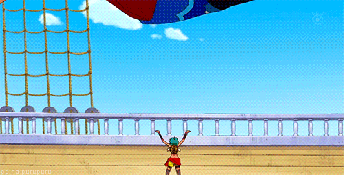 animated animated_gif green_hair lily_enstomach minigirl monkey_d_luffy one_piece