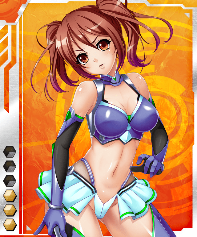 1girl breasts card_(medium) detached_sleeves female kagami kagami_hirotaka lilith-soft sagiri_yui solo taimanin_asagi taimanin_asagi_battle_arena