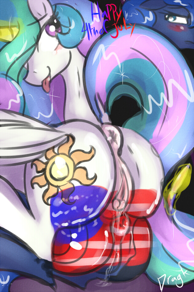 4th_of_july american american_flag anus blush butt cutie_mark dragk duo english_text equine female feral friendship_is_magic frown fur hair happy holiday horn horse juice long_hair looking_up mammal multi-colored_hair my_little_pony nude number orgasm princess_celestia_(mlp) princess_luna_(mlp) pussy pussy_juice sitting smile sun text tongue tongue_out unicorn