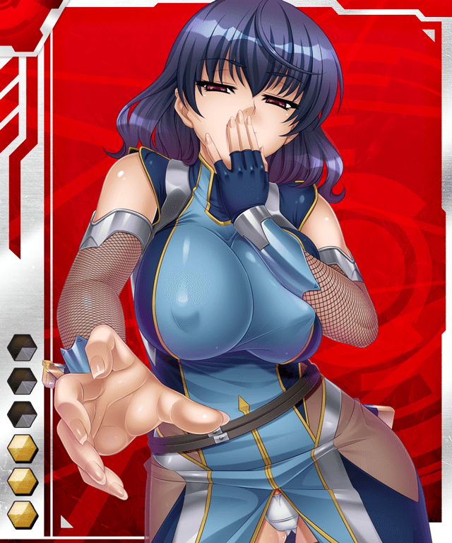 1girl breasts card_(medium) character_request erect_nipples female kagami kagami_hirotaka large_breasts lilith-soft shinonome_noa sinonome_noa solo taimanin_asagi taimanin_asagi_battle_arena