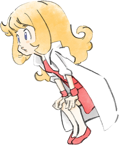 1girl blue_eyes coat dress hands_on_own_knees leaning_forward long_hair lowres mona_(warioware) official_art open_clothes open_coat orange_hair red_dress red_footwear red_wristband takeuchi_kou third-party_source warioware warioware:_get_it_together! white_coat wristband