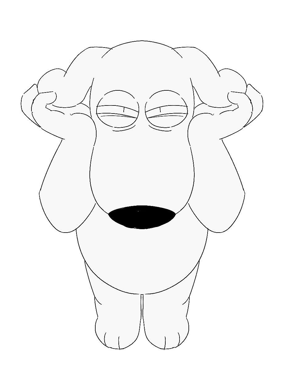 anthro brian_griffin canid canine family_guy hi_res male mammal narrowed_eyes solo squint