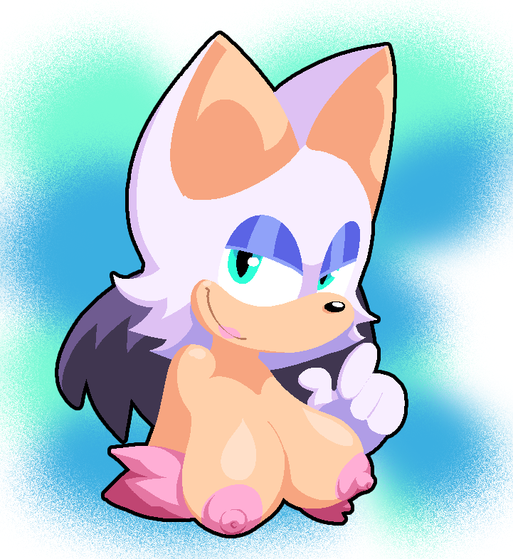 anthro bat blush clothed clothed/nude clothing female looking_at_viewer mammal nude pizzascaremouse rouge_the_bat sega solo sonic_the_hedgehog_(series) spread_wings teasing teasing_viewer wings