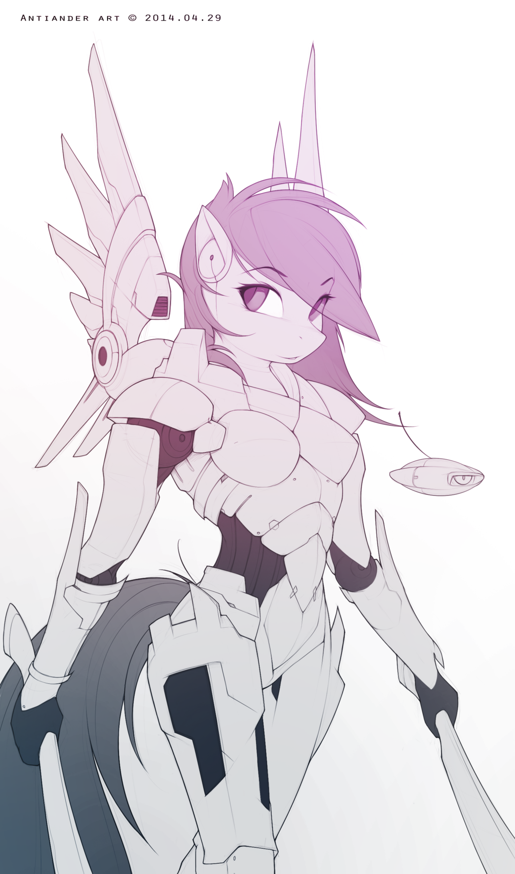 android anthro anthrofied antiander equine female friendship_is_magic horse machine mammal mechanical metallic my_little_pony pegasus plain_background pony robot robotic scootaloo_(mlp) solo turbine wings