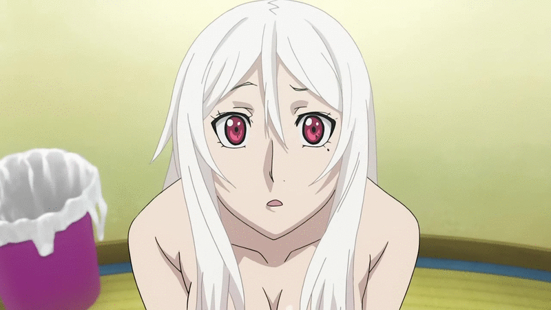 animated animated_gif ass breasts censored confused convenient_censoring nude red_eyes screencap tokyo_esp urushiba_rinka white_hair