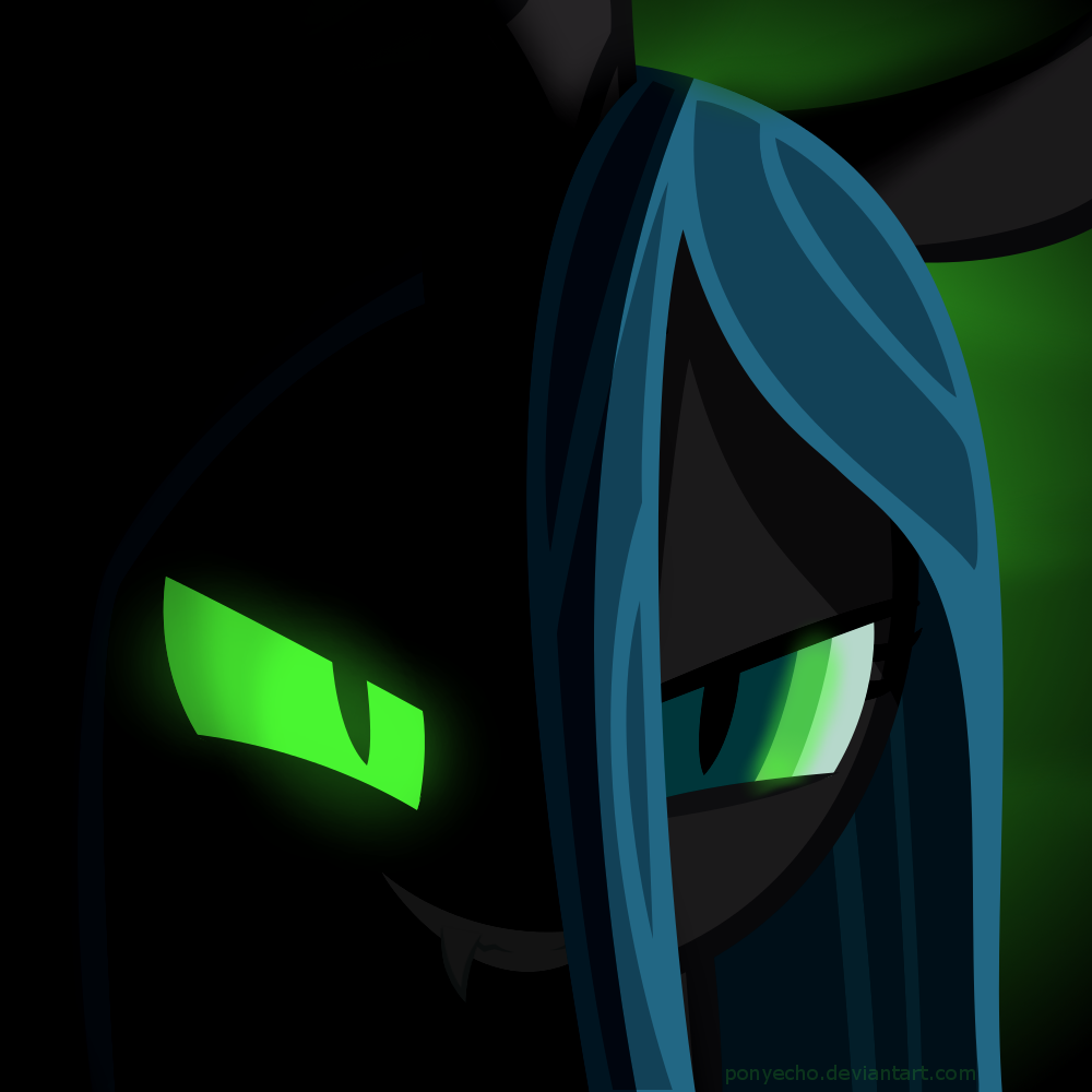 2014 changeling female feral friendship_is_magic grin looking_at_viewer my_little_pony ponyecho queen_chrysalis_(mlp) solo