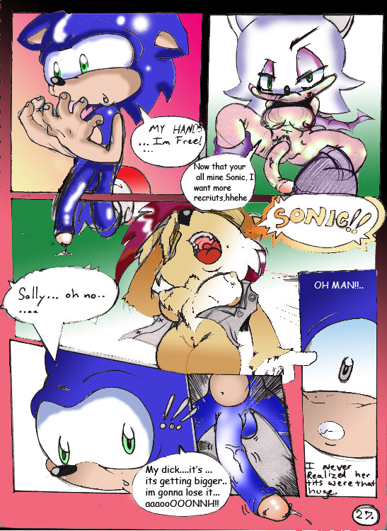 anthro balls bat big_breasts big_penis breasts comic dialog dickgirl dripping english_text female flaccid fur group hair hedgehog intersex male mammal neokat nipples penis precum pussy rouge_the_bat sally_acorn sega sonic_(series) sonic_the_hedgehog text wings