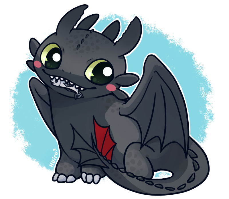 blush cute dragon fish how_to_train_your_dragon huiro looking_away marine solo toothless wings