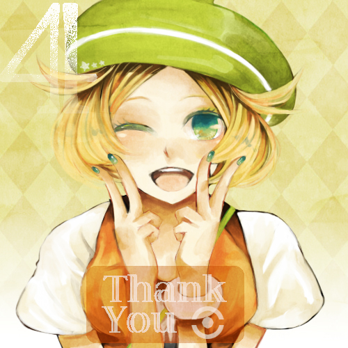 bel_(pokemon) blonde_hair checkered checkered_background double_v english green_eyes green_nails hat juukawa_(zero13) lowres nail_polish one_eye_closed open_mouth pokemon pokemon_(game) pokemon_bw short_hair smile solo thank_you v