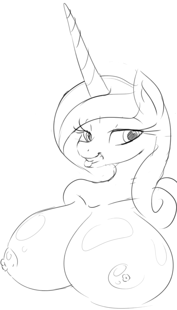 2014 anthro areola big_breasts breasts equine erect_nipples female friendship_is_magic horn horse huge_breasts looking_at_viewer mammal my_little_pony nipples princess_cadance_(mlp) smile solo winged_unicorn wings zev