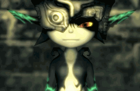 1girl 3d animated animated_gif blurry depth_of_field fang grin imp midna monster_girl naughty_face orange_eyes pointy_ears red_eyes smile solo the_legend_of_zelda the_legend_of_zelda:_twilight_princess twilight_princess upper_body yellow_sclera