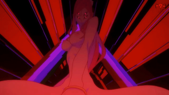 animated animated_gif arms_up bouncing_breasts breasts close-up extra_eyes hair_ornament hana_(me!me!me!) large_breasts long_hair looking_at_viewer me!me!me! nipples pink_hair pov red_eyes very_long_hair