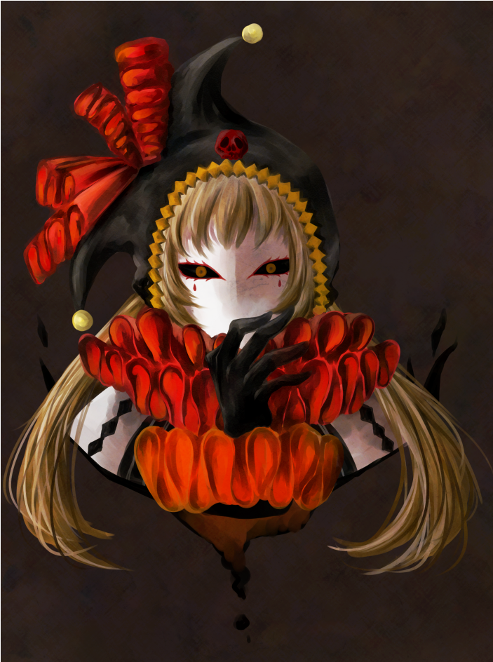 1girl blonde_hair chain_chronicle faceless_(chain_chronicle) gloves hat mask