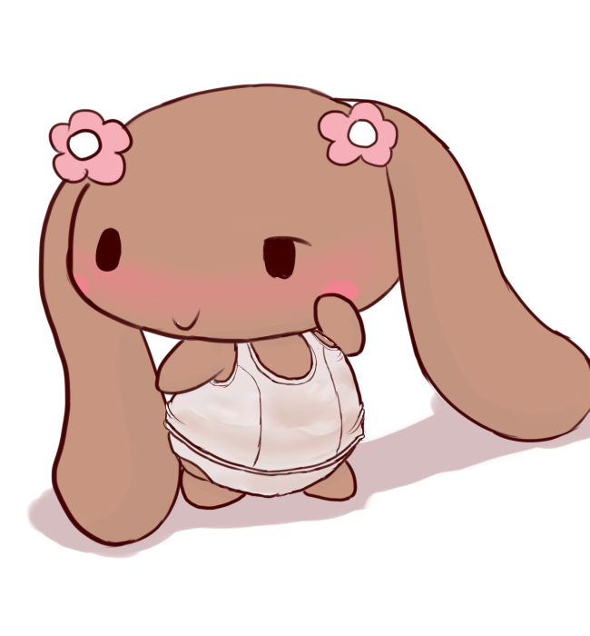 ambiguous_gender anthro beady_eyes bedroom_eyes blush brown_eyes brown_fur canine cinnamoroll cute dog fluffy_fluffy_cinnamoroll fur japanese long_ears mammal mocha oddly_sexy sanrio solo suggestive unknown_artist